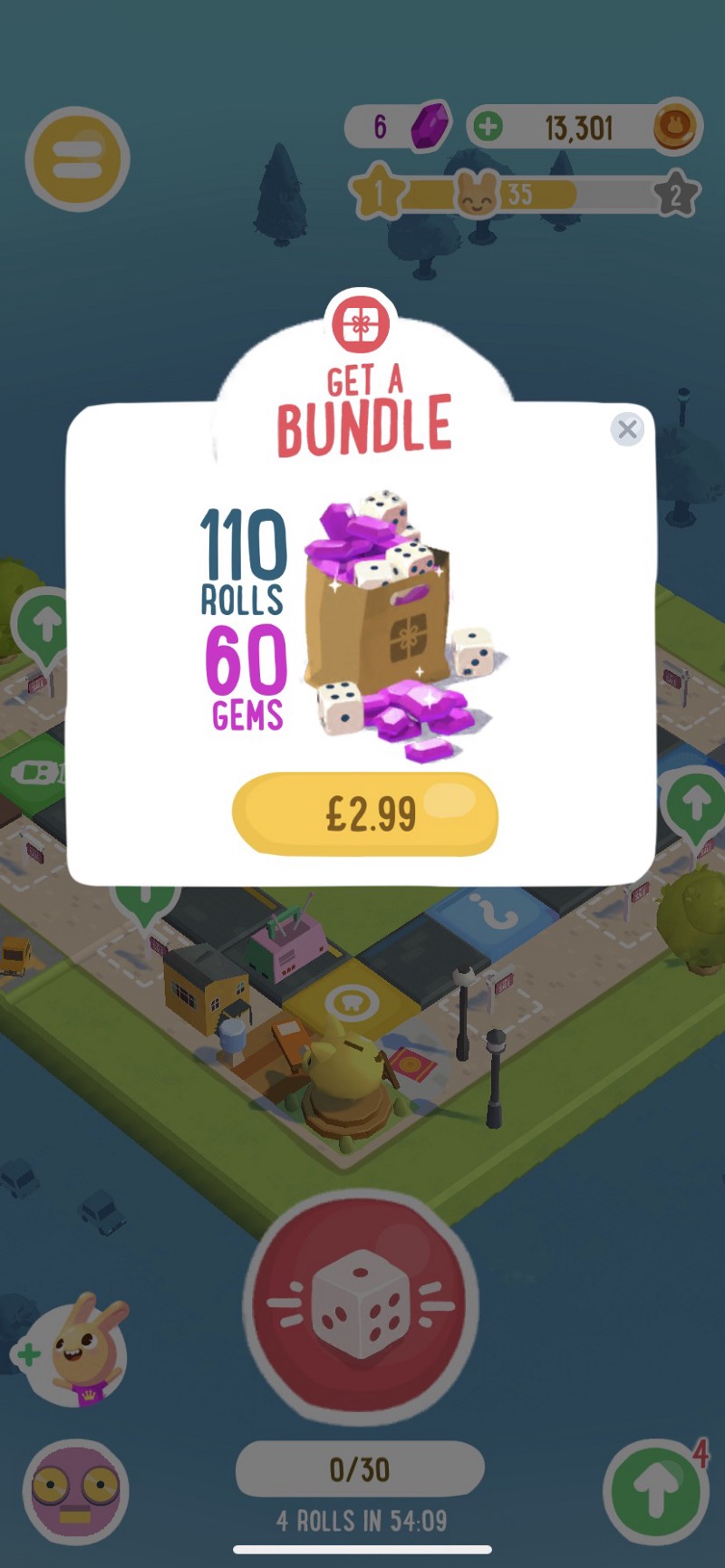 microtransaction modal showing in-game currency to buy